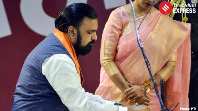 Top leaders of the ruling NDA, comprising the BJP, JD(U) and three other parties, attended the ceremony