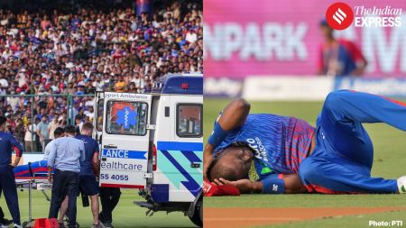 Lungi Ngidi stretchered off after head injury during DC vs PBKS clash in IPL 2026
