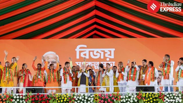 Modi described the election as a decisive moment for restoring the pride of Bengal