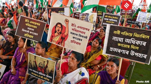 Assam Finance Minister Ajanta Neog, Guwahati MP Bijuli Kalita Medhi and leaders from NDA allies including AGP, BPF and Rabha Hasong also joined the procession