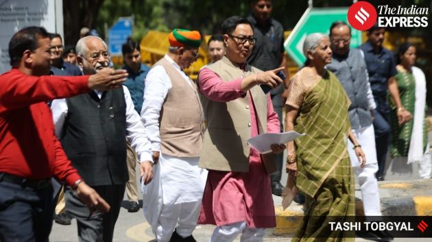 After meeting the EC, Sitharaman said the delegation highlighted the use of what it termed condemnable language