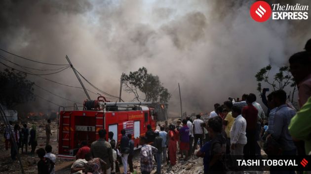 Fire and emergency response teams rushed to the spot soon after the incident was reported