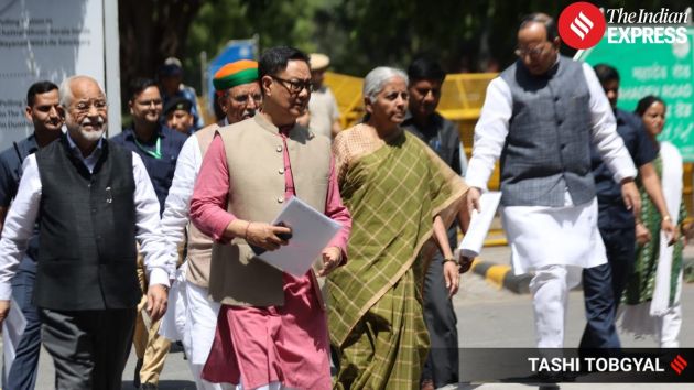 The delegation included Union Finance Minister Nirmala Sitharaman, Parliamentary Affairs Minister Kiren Rijiju & others