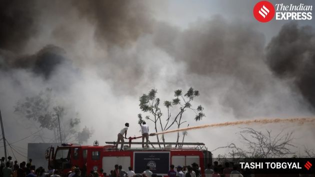 He said firefighting vehicles were also called from Noida