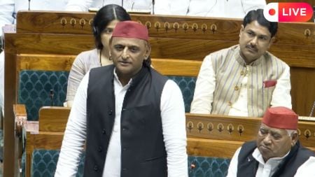 Akhilesh Yadav in Lok Sabha. (Video grab)