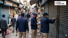 Allahabad High Court locking shops revenue officials