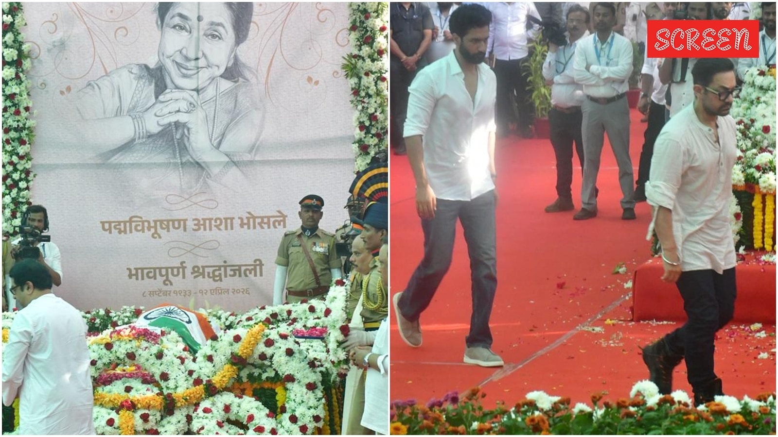 Asha Bhosle Funeral LIVE Updates: Legendary singer cremated; mourners sing Asha’s songs; Aamir Khan and Vicky Kaushal pay last respects