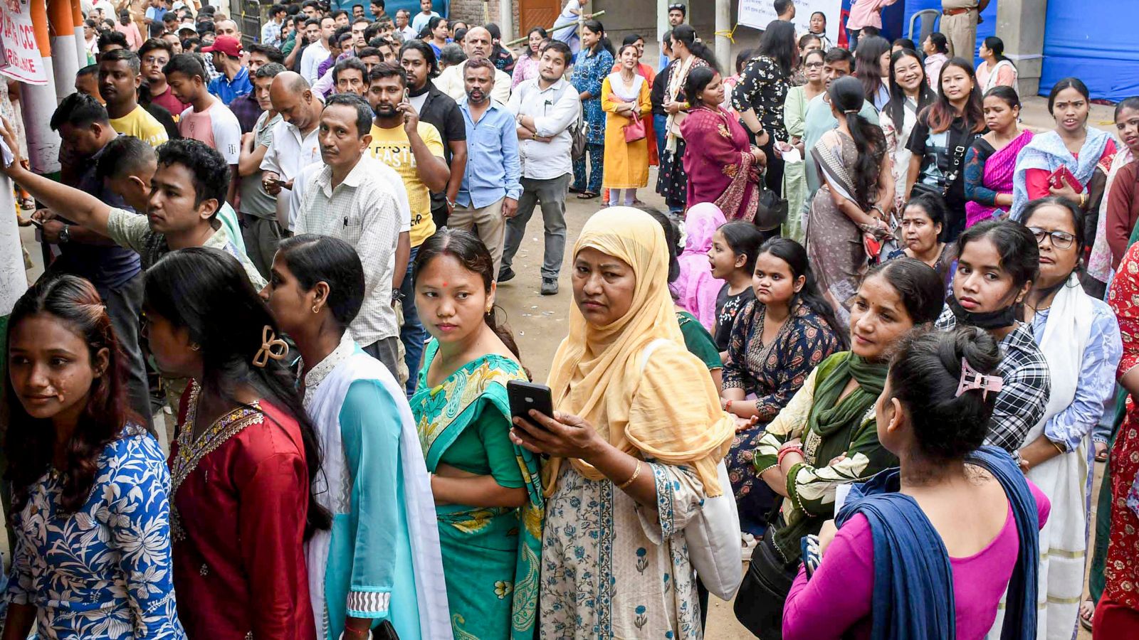 Voters brave rain in Assam: 84.42% polling recorded by 5 pm