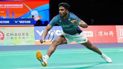 Indian shuttler Ayush Shetty in action during the Badminton Asia Championships in Ningbo, China. (PHOTO: Badminton Asia Championships)