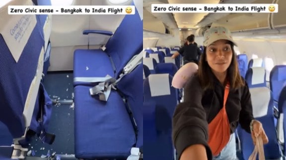 Bangkok to India flight dirty video
