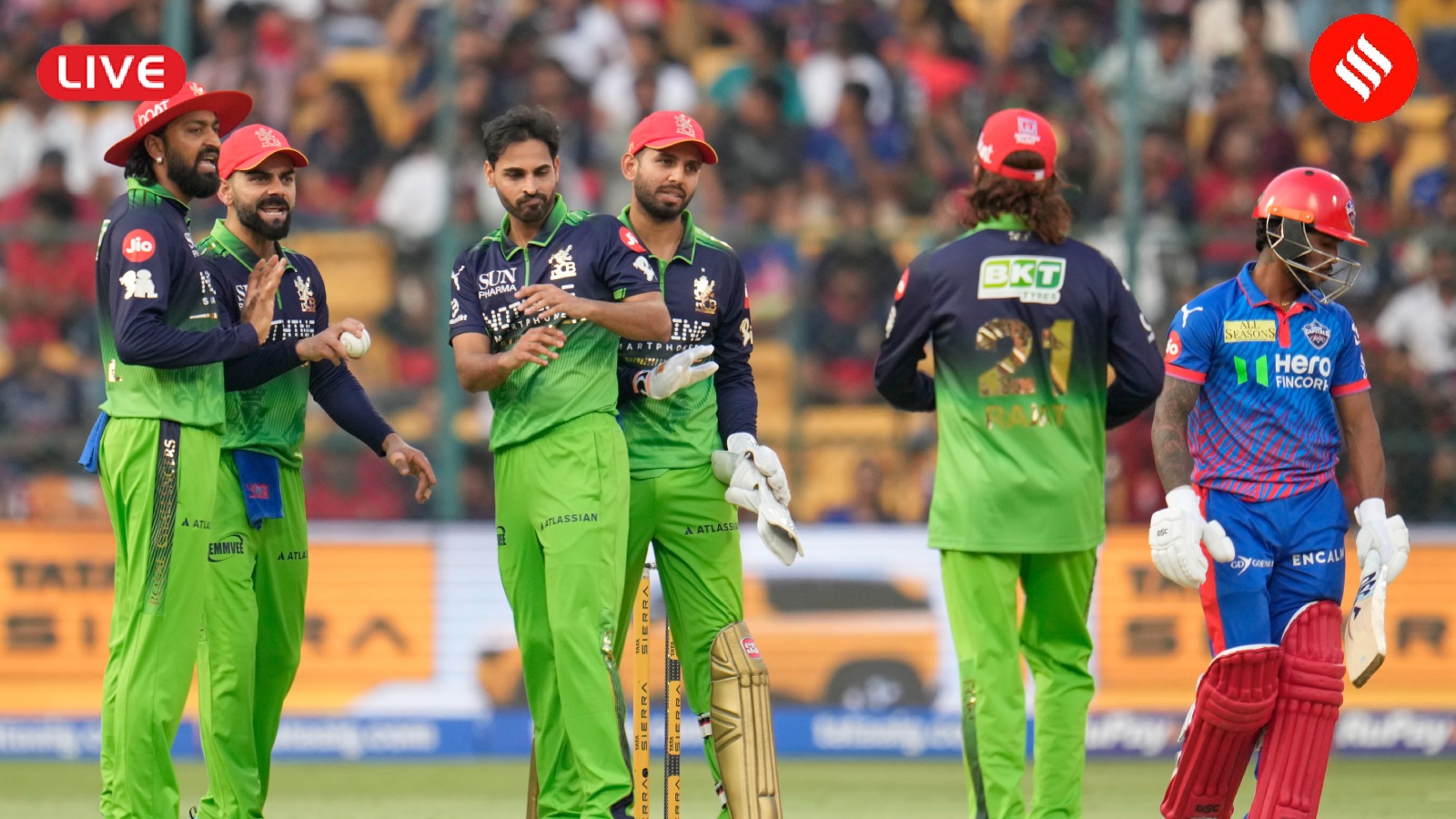 RCB vs DC Live Score, IPL 2026: Rahul scores 30-ball half century after Bhuvneshwar Kumar reduces Delhi to 18/3