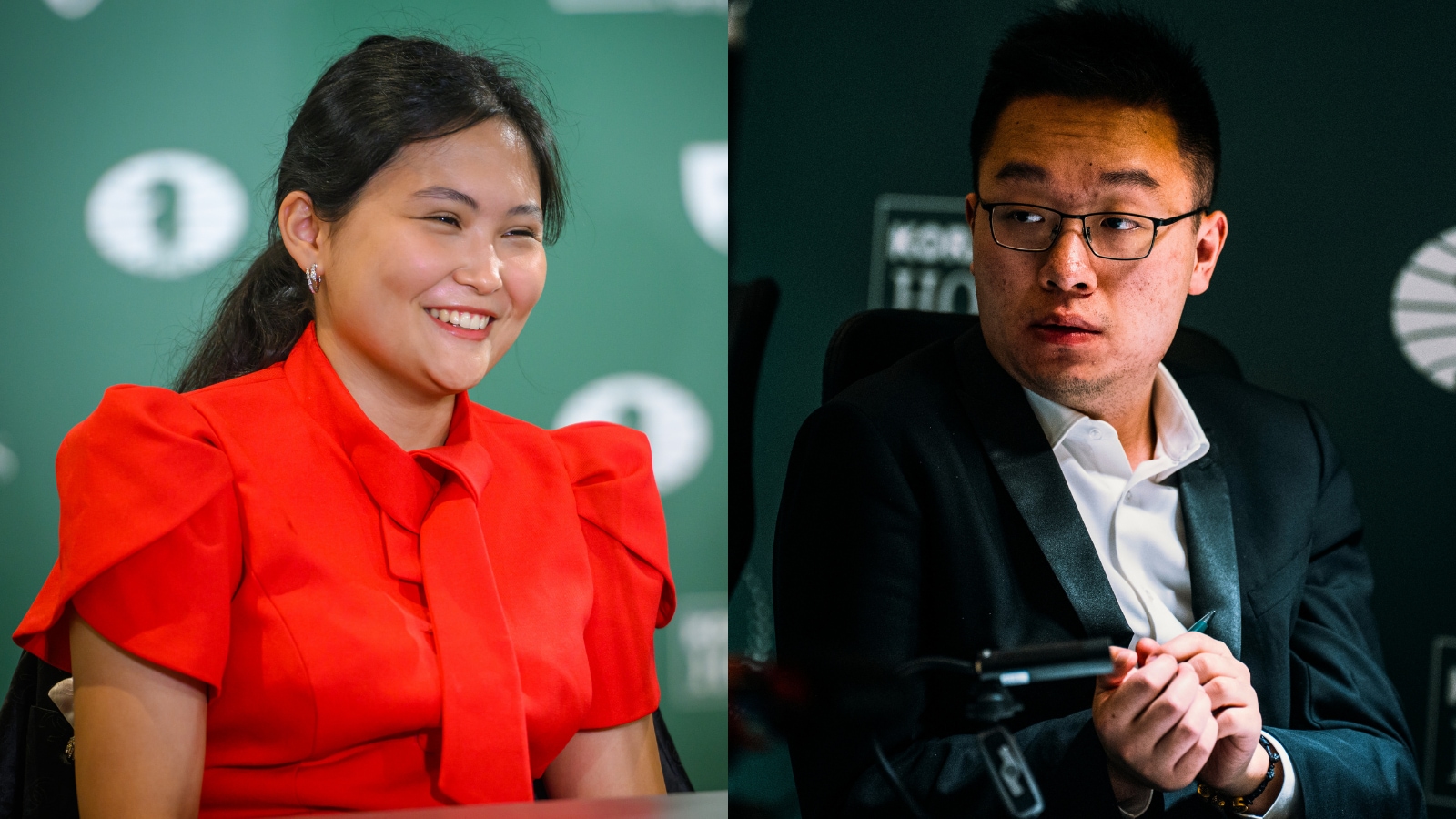 Who are the only two left-handed players at the chess Candidates at Cyprus?