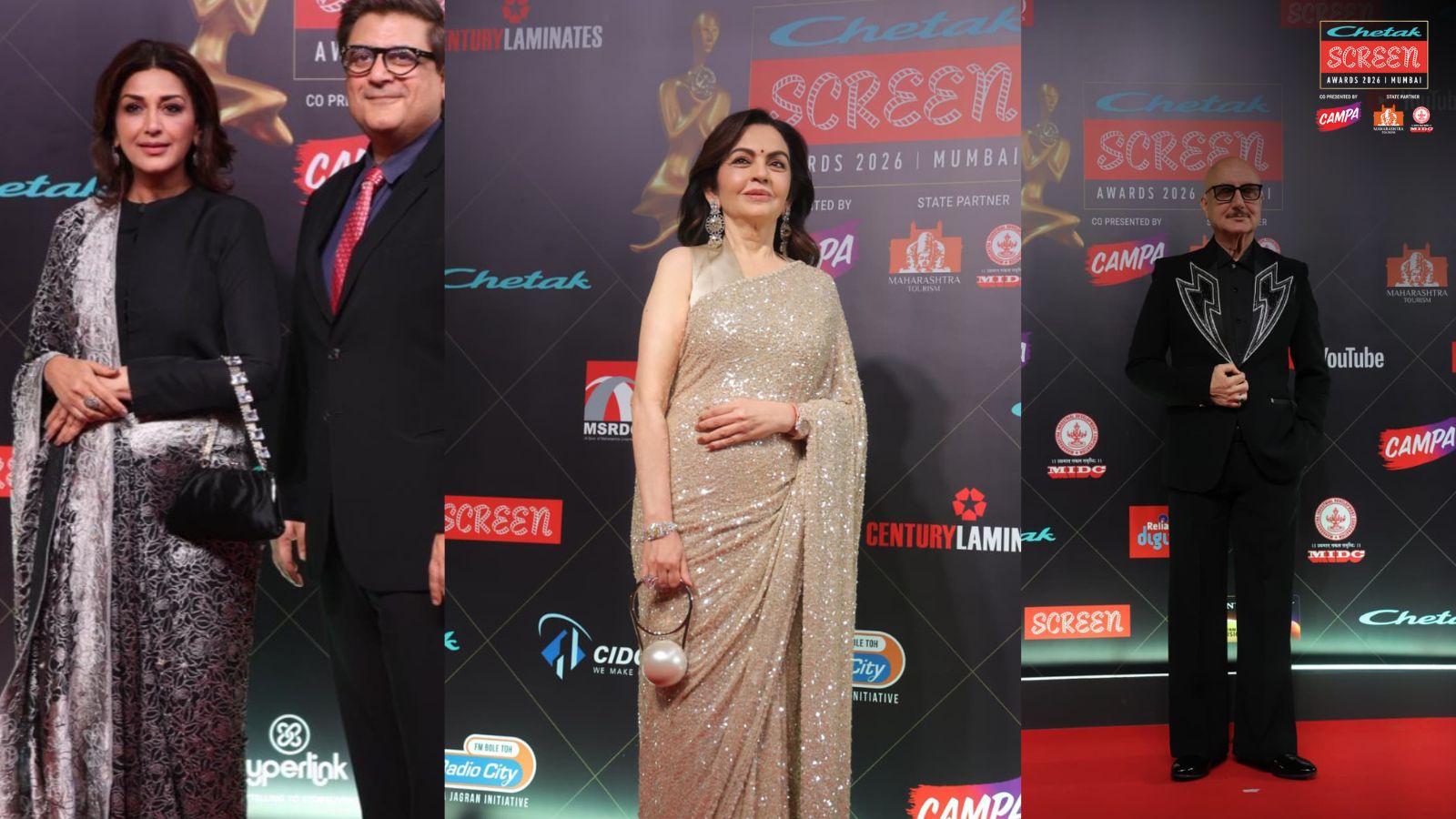 Chetak Screen Awards 2026: Nita Ambani, Sonali Bendre, Babil Khan, and more bring glam to the red carpet