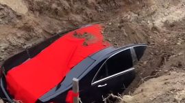 China funeral Mercedes burial incident