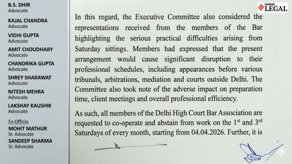 The bar association emphasised that the decision to abstain from work was taken after carefully examining concerns raised by its members.