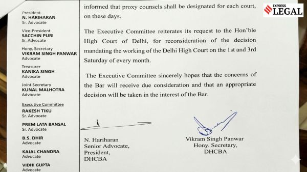 In an attempt to ensure minimal disruption to court functioning, the bar association has suggested that proxy counsels be designated for each court on the affected Saturdays.