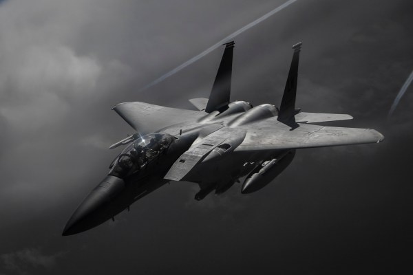 The F-15E Strike Eagle is a dual-role fighter designed to perform air-to-air and air-to-ground missions, according to the US Air Force website. 