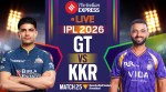 GT vs KKR Live Score, IPL 2026