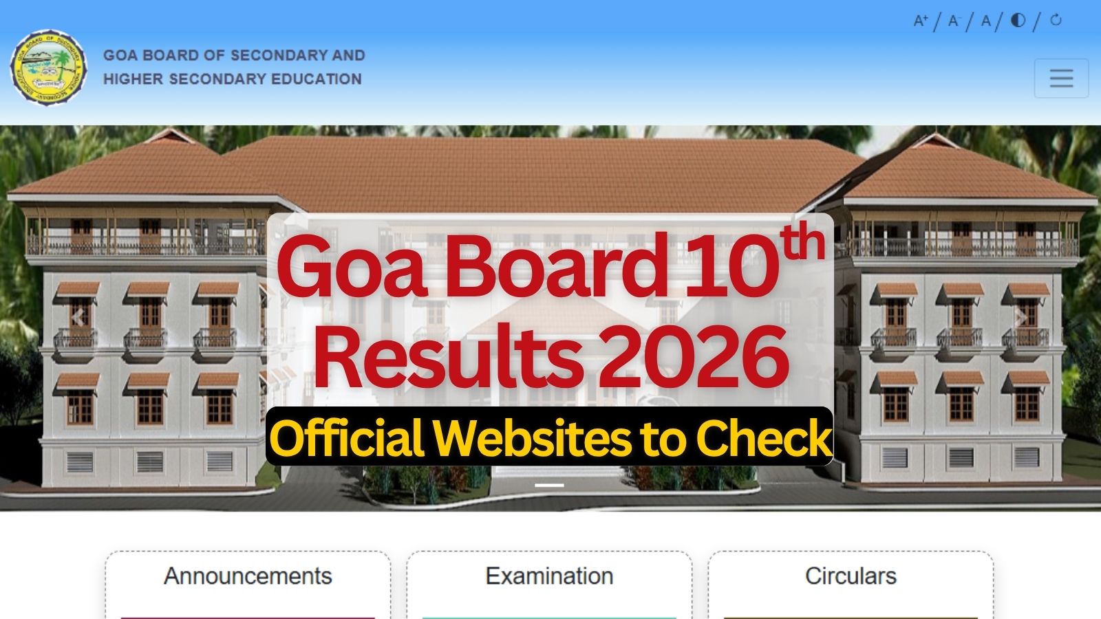 Goa Board SSC Result 2026: Official websites to check Class 10 results