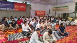 Gurgaon Haryana Workers protest at Noida industrial belt