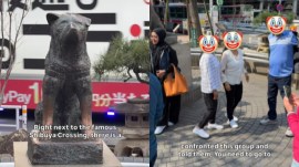 Hachiko Statue Tokyo viral video