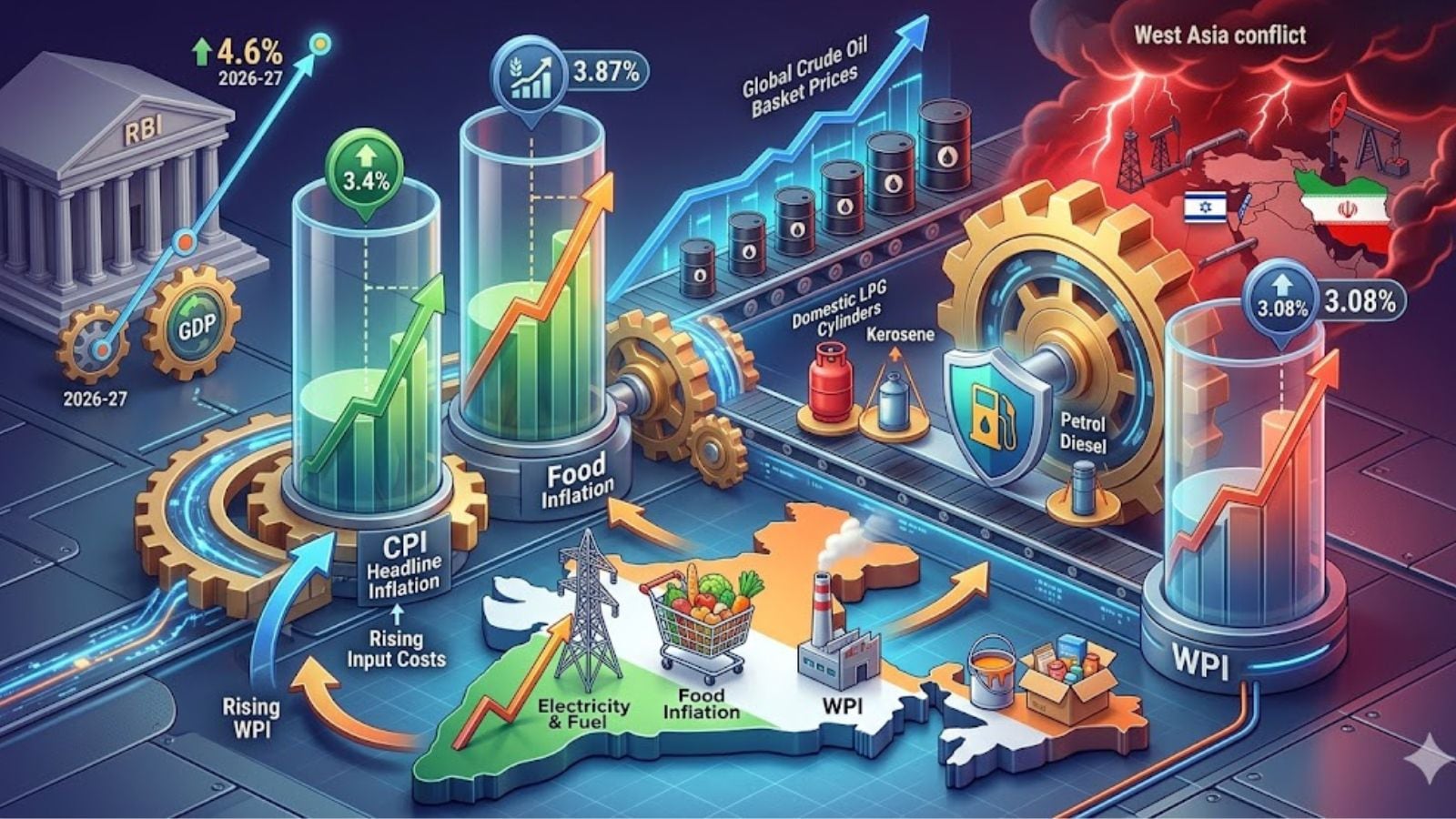 Consumer prices rose 3.4% in March, early signs of West Asia war’s impact