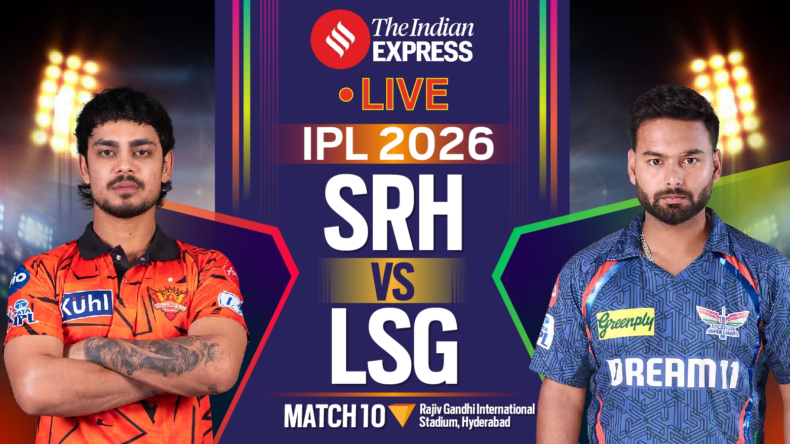  Sunrisers Hyderabad take on Lucknow Super Giants.
