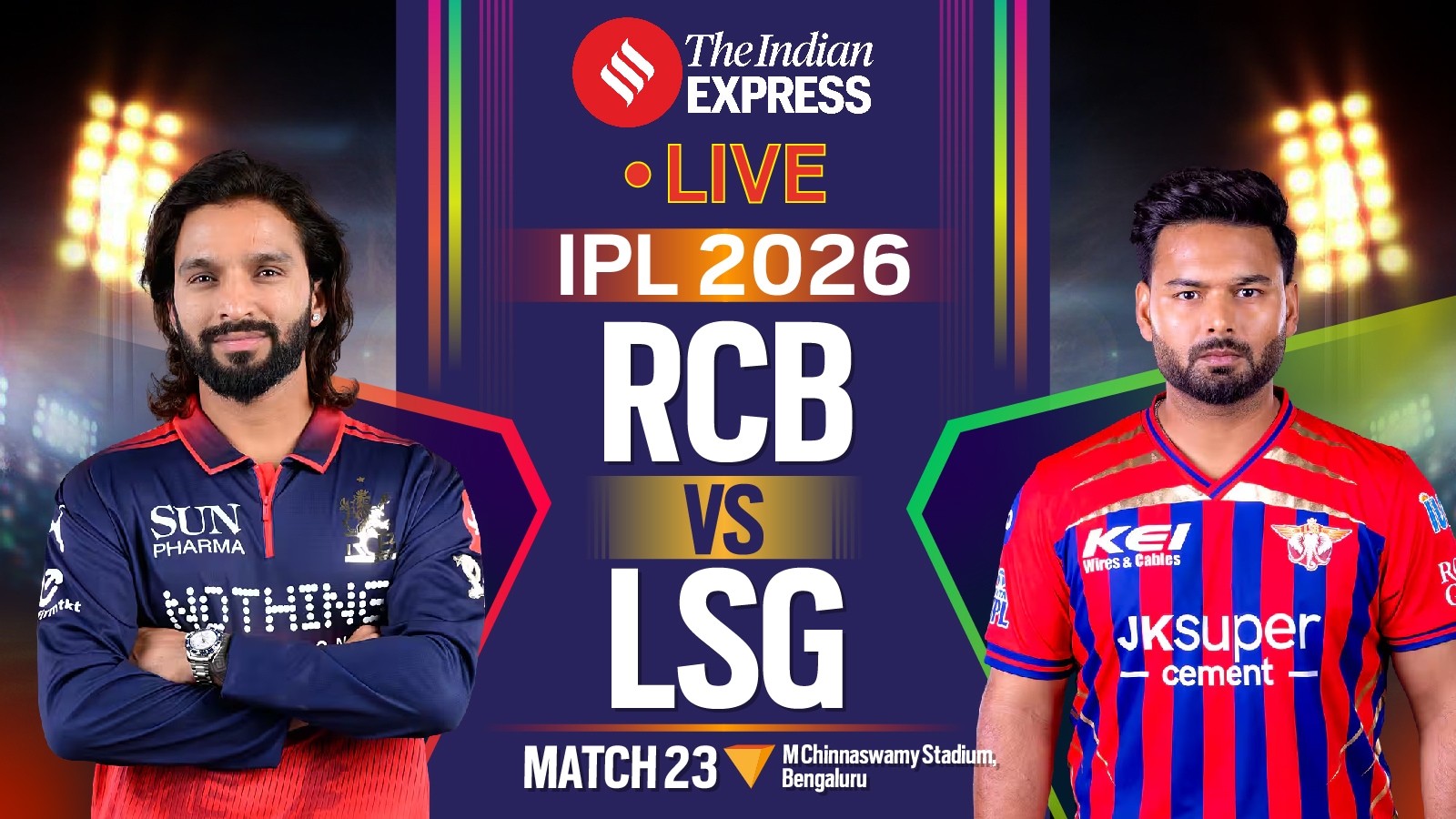IPL 2026, RCB vs LSG Live Cricket Score: Rajat Patidar falls for 27 for Bengaluru (Target 147) vs Lucknow in M.Chinnaswamy Stadium