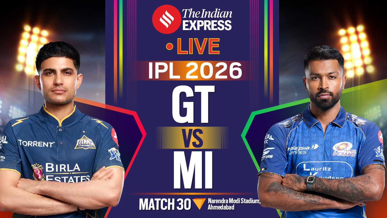 GT vs MI IPL Live Score