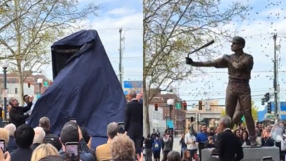 Ichiro Suzuki statue broken bay