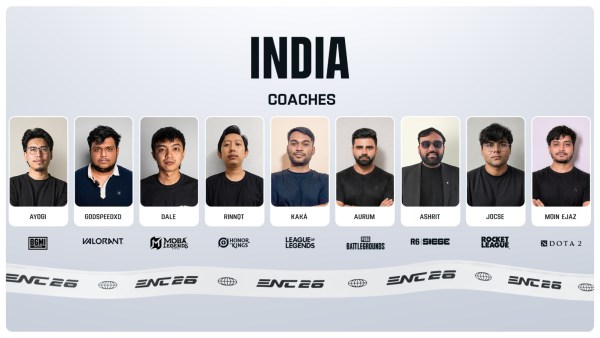 Coaching staff for Indian contingent for ENC. (Special Arrangement) 