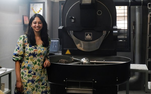 Inside Shrikant & Daughters Coffee Company, a roastery in Mumbai, where Shweta Shrikant takes us through the process of roasting coffee. Express photo by Amit Chakravarty.