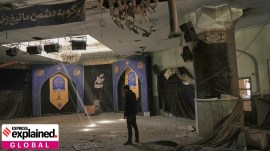 A mosque at Tehran's Sharif University of Technology complex that Iran says was hit by a US-Israeli strike, in Tehran. (AP)
