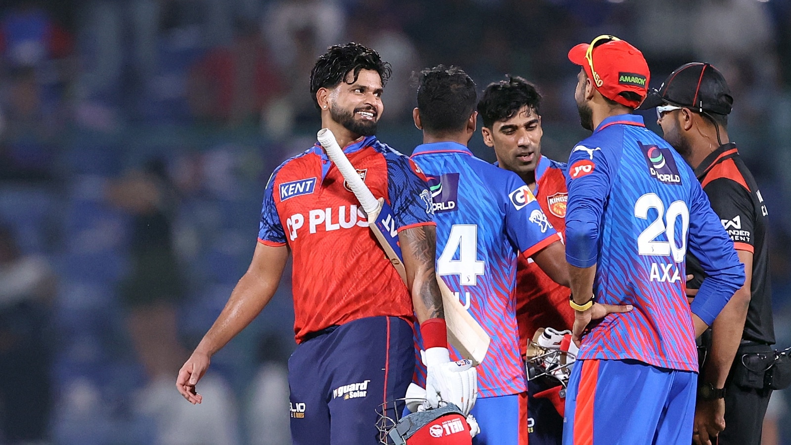 Shreyas Iyer celebrates after helping Punjab Kings defeat Delhi Capitals. (Express Photo | Praveen Khanna)