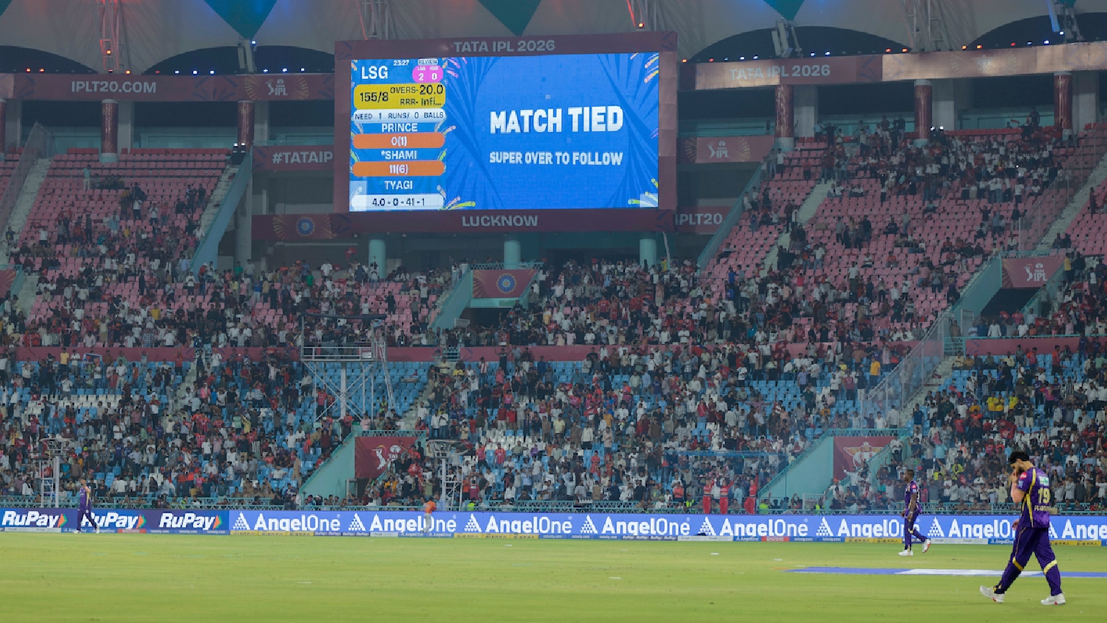 Kolkata Knight Riders vs Lucknow Super Giants goes into Super Over after scores tied