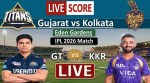 GT vs KKR Live Score, IPL 2026