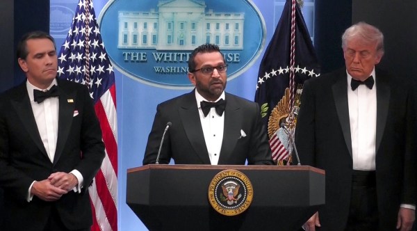 FBI Director Kash Patel addresses a press conference in the presence of US President Donald Trump and acting Attorney General Todd Blanche after the shooting incident at White House Correspondents' Dinner. (Reuters/ANI Video Grab)