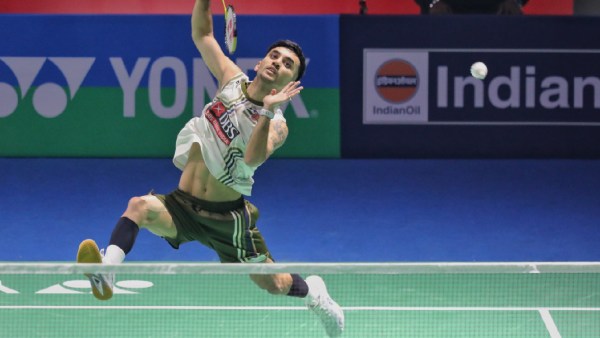  Indian shuttler Lakshya Sen in action. (Express Photo | Abhinav Saha)