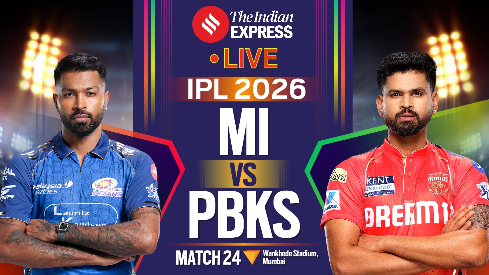 IPL 2026, MI vs PBKS Live Cricket Score: Can Jasprit Bumrah break his wicketless run as Mumbai face off with Punjab at Wankhede?