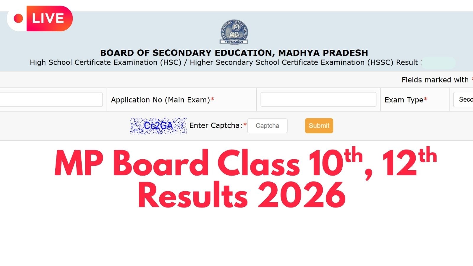 MPBSE MP Board Result 2026 Live Updates: Class 10th, 12th results today at mpbse.mponline.gov.in