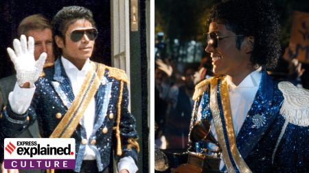 Jaafar Jackson (right), the nephew of Michael Jackson (left), plays him in the movie 'Michael'.