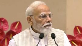Prime Minister Narendra Modi said Parliament is set to “create new history” with the Women’s Reservation Bill, calling it a step towards greater gender equality. (PTI screengrab)