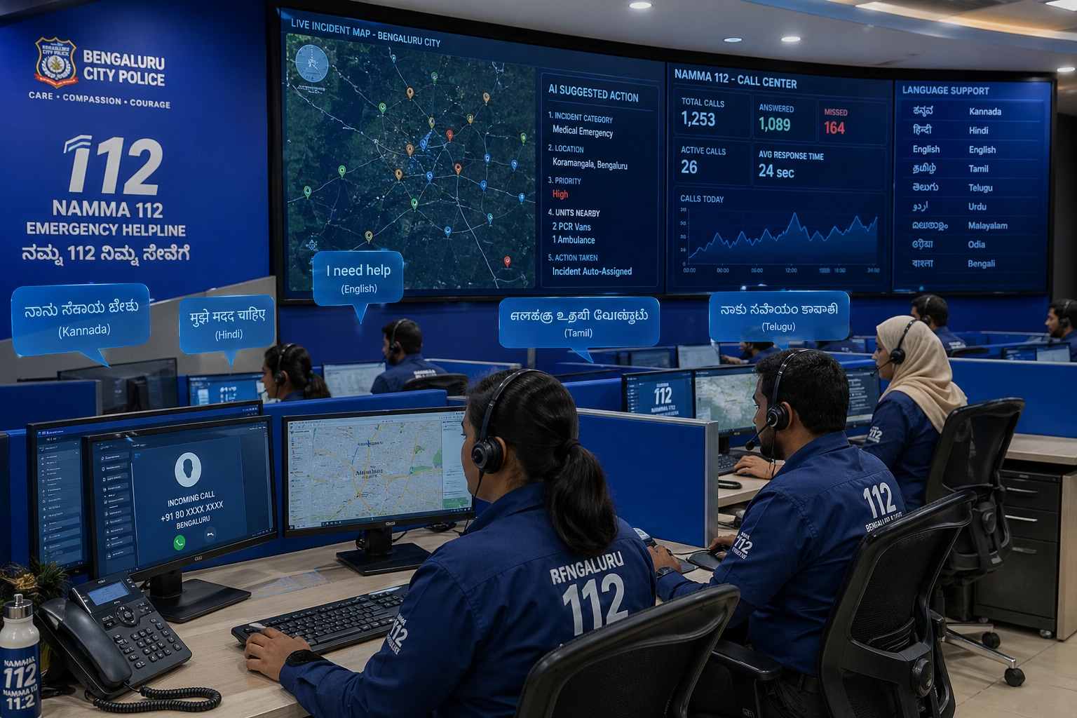 Breaking the language barrier: Bengaluru police launch India’s first AI-powered multilingual 112 helpline