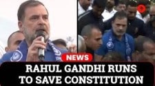 Ambedkar Tribute Event: Rahul Gandhi Flagged Off Constitution Marathon in Delhi