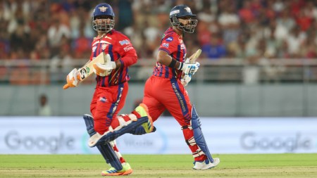 LSG's Rishabh Pant and Nicholas Pooran in action in IPL 2026. (PHOTO: CREIMAS FOR IPL)