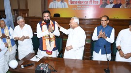 Nitish Kumar, Nitish Kumar resignation, Samrat Choudhary, nitish kumar resigns, Bijendra Prasad Yadav, Vijay Kumar Choudhary, Indian express news, current affairs