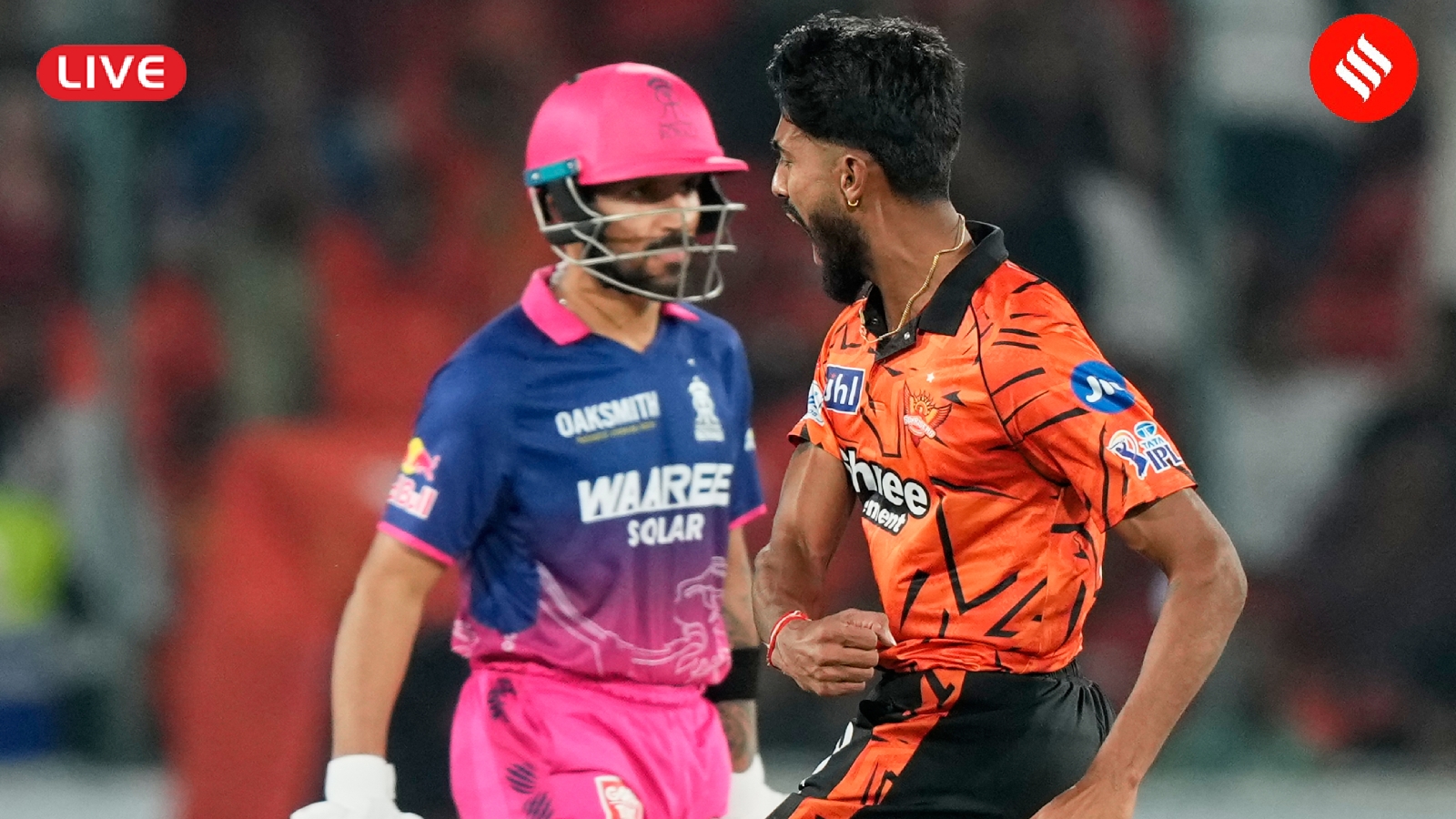 IPL 2026, SRH vs RR Live Cricket Score: Jadeja, Ferreira take RR to 58/5 in 8 overs after Praful Hinge, Sakib Hussain reduced Rajasthan to 9/5