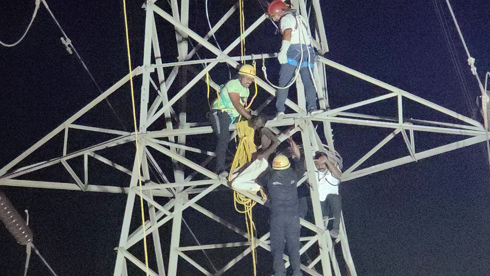 Man climbs 132 kV high-tension tower in Pimpri Chinchwad, rescued after mass power shutdown