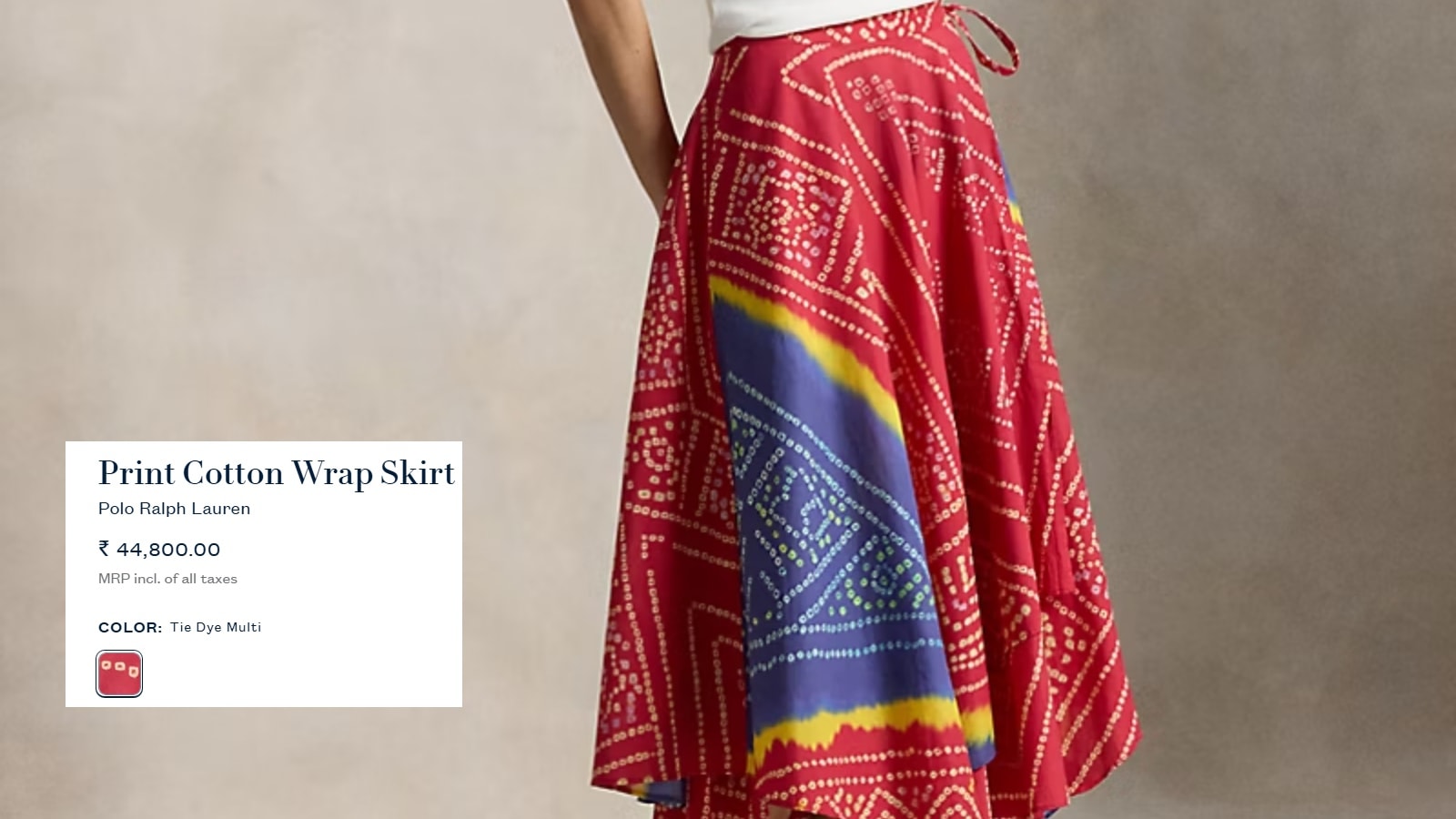 Ralph Lauren’s Rs 44,800 Bandhini-inspired print cotton skirt is breaking the internet. Here’s why