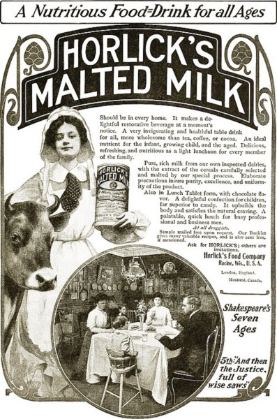An advertisement for Horlicks from 1904 (Wikipedia)